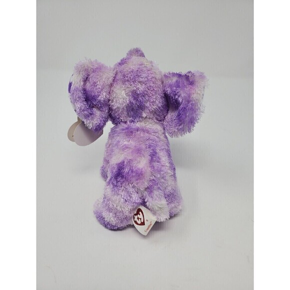 TY BEANIE BABY PURPLE COASTLINE ELEPHANT PLUSH COLLECTIBLE TRUNK UP 2007 W/ TAG - Picture 6 of 12